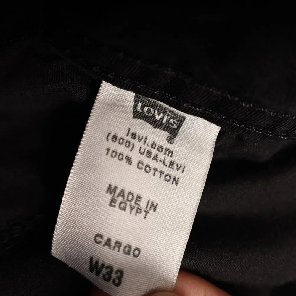 Levi's Cargo Shorts men's 33 black red tab‎ 11